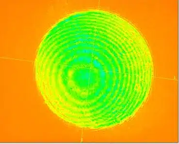 SWIR application image for laser beam profiling, alignment, and pulse imaging