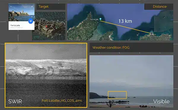 SWIR application image for military, security, and long-range surveillance